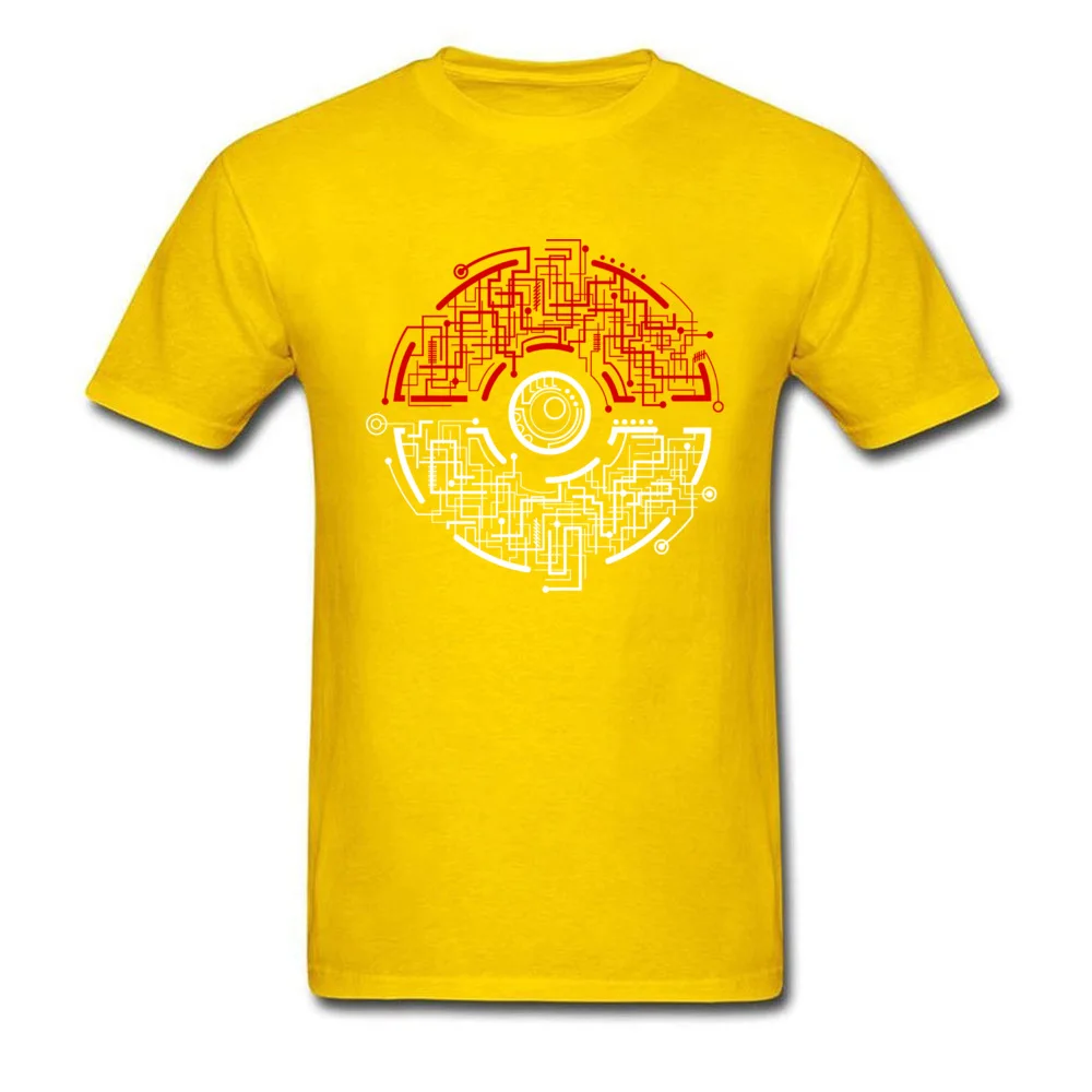 electric ball 8874 Men T-shirts Discount Unique Tees 100% Cotton Crewneck Short Sleeve Design Tee Shirt Summer Fall electric ball 8874 yellow