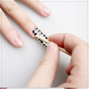 YZWLE 50 Pcs Nail Art Design Orange Wood Stick Cuticle Pusher Remover Nails Care