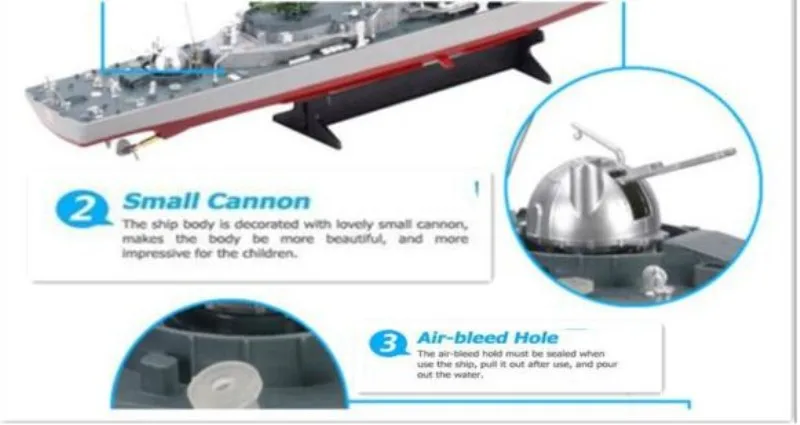 2879A 1: 275 пульт дистанционного управления на радиоуправлении Военная радиоуправляемая лодка модель эсминца Игрушечная модель Радиоуправляемый Военный корабль крейсер военный корабль Лучший подарок