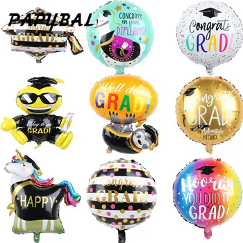 

50pcs Graduation Balloons Graduation Gift Globos Back To School Decor Congratulation Graduation 2019 Foil Balloon inflatable toy