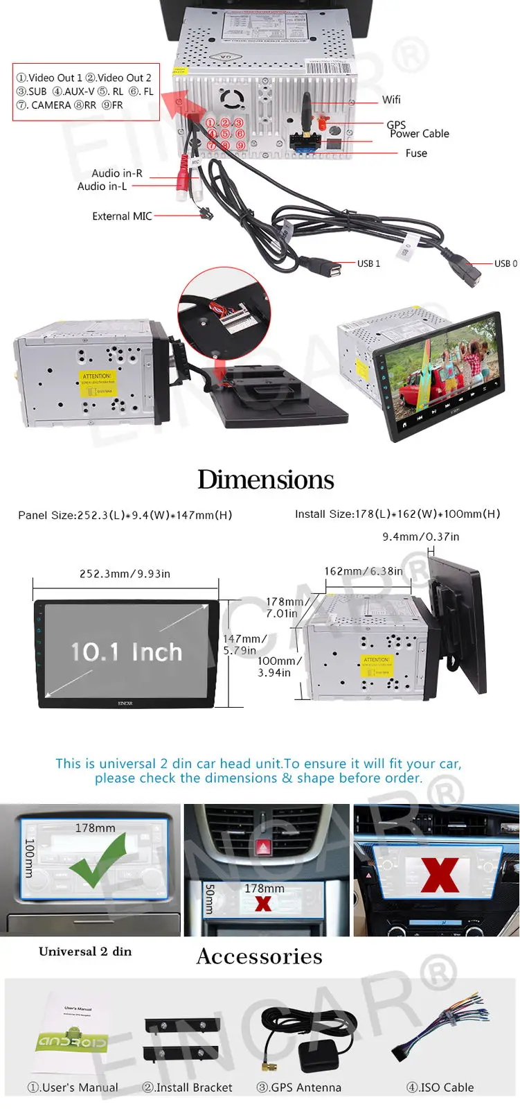 Perfect Android 6.0 2GB 10.1"2DIN Car GPS Stereo 3G Touch Screen Navi Nav System NO DVD 18 Perfect Android 6.0 2GB 10.1"2DIN Car GPS Stereo 3G Touch Screen Navi Nav System NO DVD 18