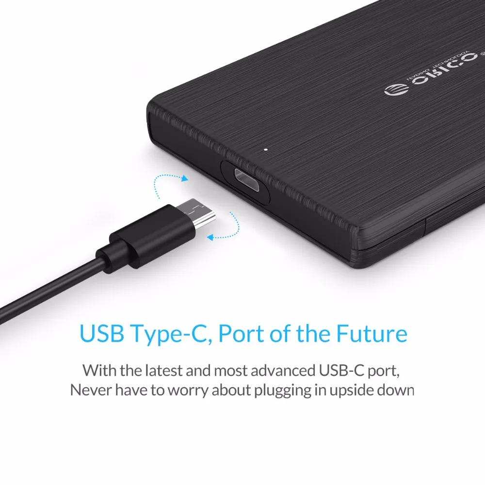 ORICO 2.5 Inch HDD Case SATA3.0 to USB 3.1 Type-C External Hard Drive Case Enclosure for 7-9.5mm HDD SSD Disk Box Support UASP case hdd external