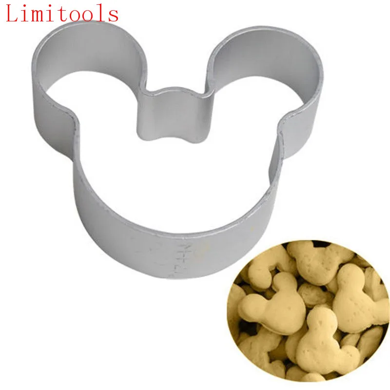 

3PCS Lovely Cartoon Mouse Shape Metal Cookie Cutters DIY Baking Tools Fruit Fondant Mold Decorating Biscuit Cake Mould Free Ship