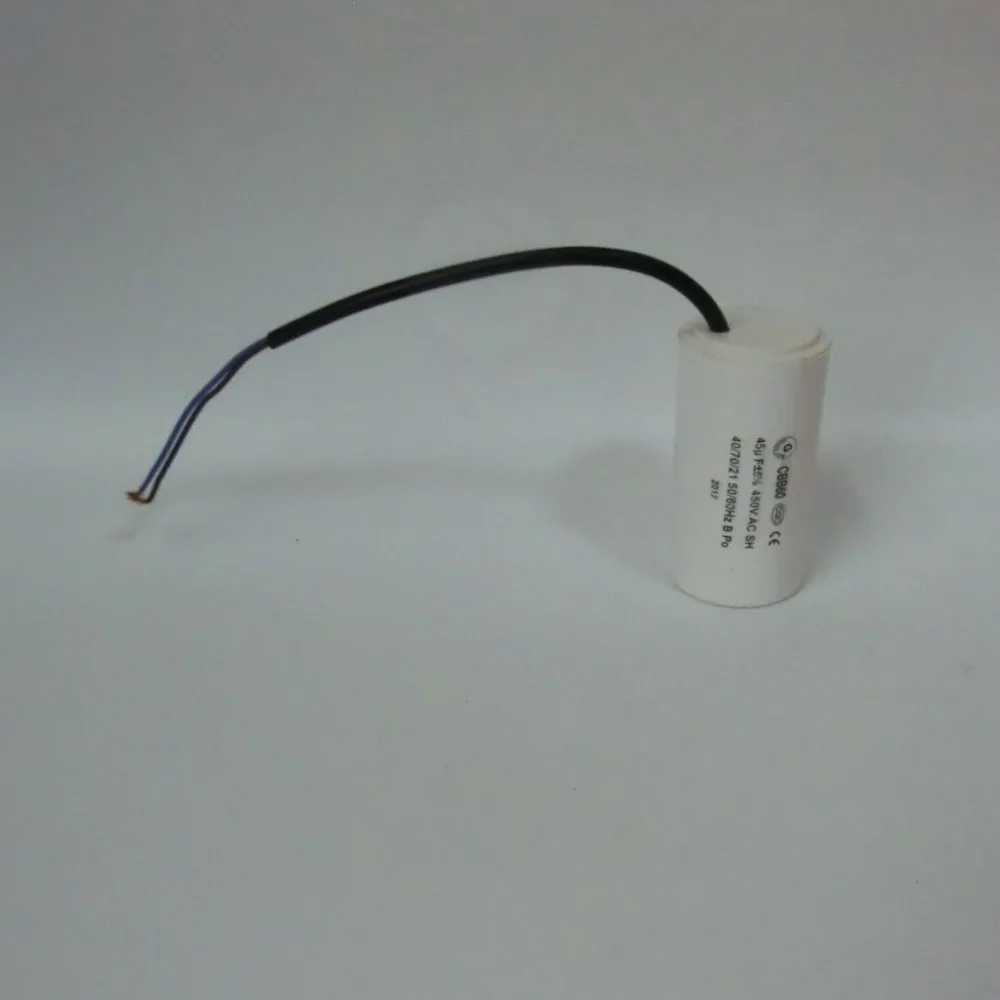 45 мкФ 450V AC50/60Hz 40/70/21 two провода паллиальная линия цилиндрический конденсатор.|wire