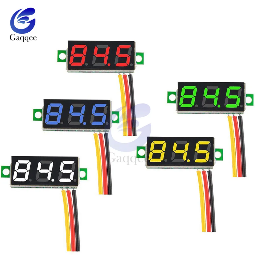 

0.28 inch Mini DC 0- 100V 3-Wire Gauge Voltage Meter Voltmeter Digital LED Display Digital Panel Meter Detector Monitor Tools