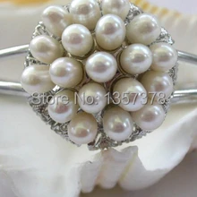 Shitou 004785 потрясающие белый пресной воды культивированный жемчуг браслет