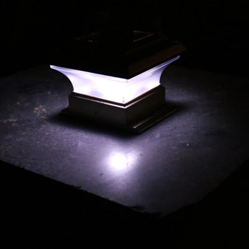 Impermeável ao ar Lâmpadas do Corredor Solar Jardim Lâmpada Cerca Pátio Convés Caminho Pós Coluna Luzes Led Paisagem Livre Luz 5 Lâmpadas solares