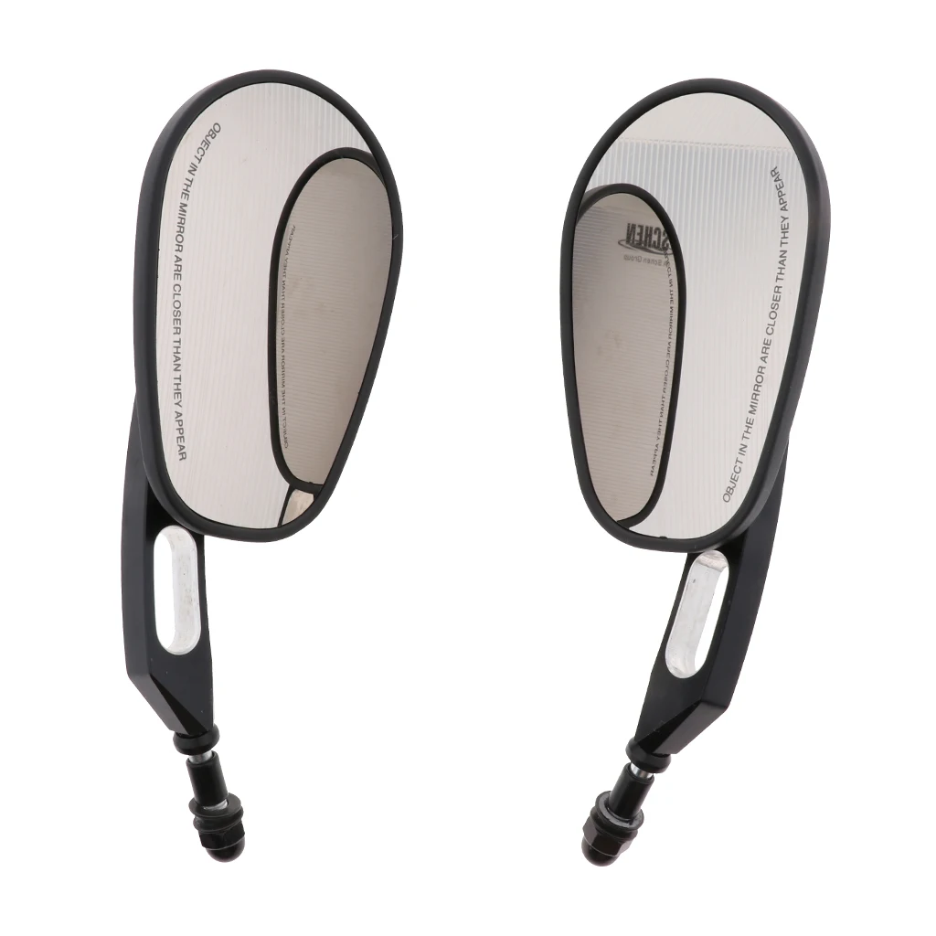Black Rear View Mirrors for   Sportster XL 883 1200 FLSTFB Fat Boy Full Metal Made with BLACK Finished