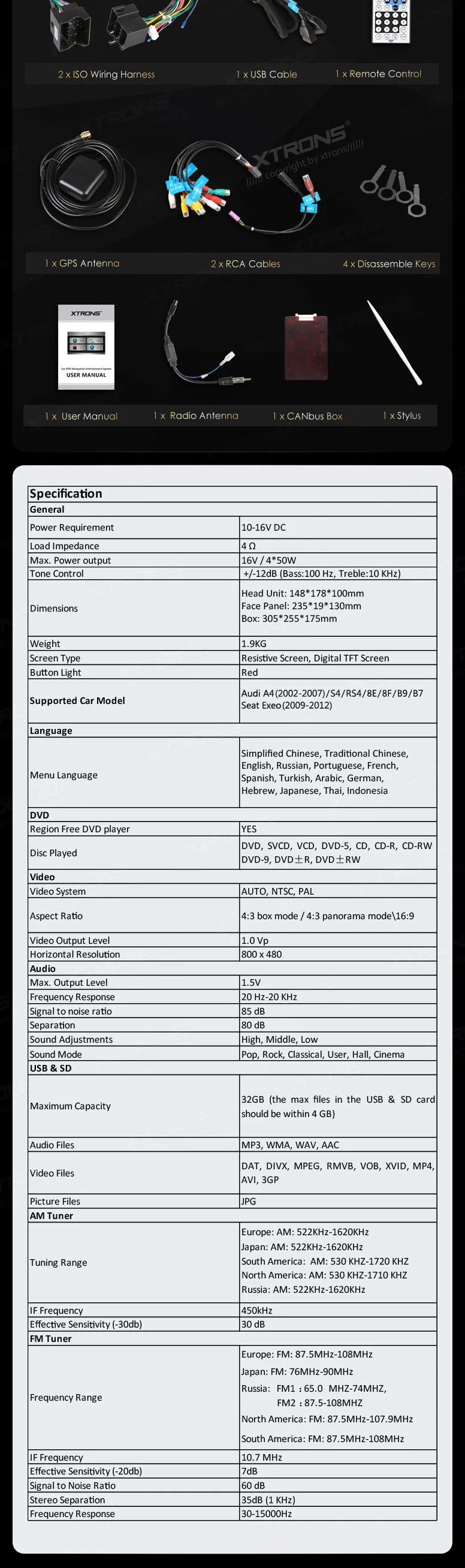 Cheap XTRONS 7 Inch 2 din car audio HD Touch Screen stereo DVD Player With GPS Navigation Canbus For Audi A4 7 Cheap XTRONS 7 Inch 2 din car audio HD Touch Screen stereo DVD Player With GPS Navigation Canbus For Audi A4 7