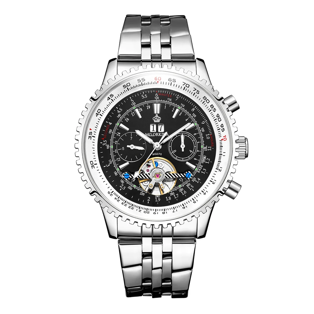 ORKINA أعلى العلامة التجارية الفاخرة الرجال الساعات الطلب الكبير التلقائي الذاتي الرياح ساعات آلية الرجال Relogios Masculino توربيون ووتش ORKINA أعلى العلامة التجارية الفاخرة الرجال الساعات الطلب الكبير التلقائي الذاتي الرياح ساعات آلية الرجال Relogios Masculino توربيون ووتش