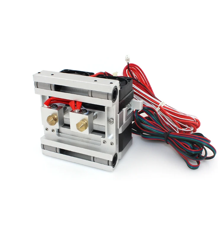 

Funssor 24V 40W All Metal MK10 Dual nozzle extruder For DIY 3D Printer 1.75MM filament
