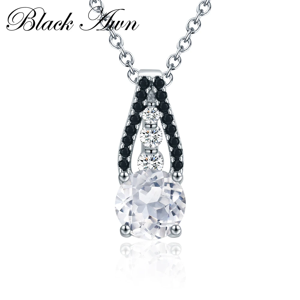 925 Sterling Silver Fine Jewelry Trendy Engagement Necklaces for Women Wedding Pendants Bijoux