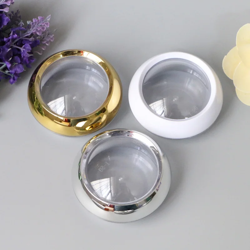 

50g Gold/Silver/white Acrylic Container Packing Cosmetics Refillable Bottles Empty Capsule Bottle Cream Jar 10pcs/lot
