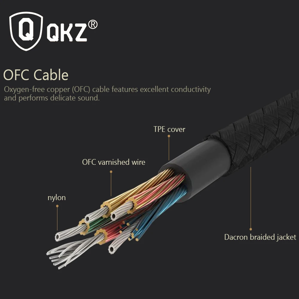 QKZ X5 металлические наушники вкладыши Наушники 100% оригинальный бас гарнитура