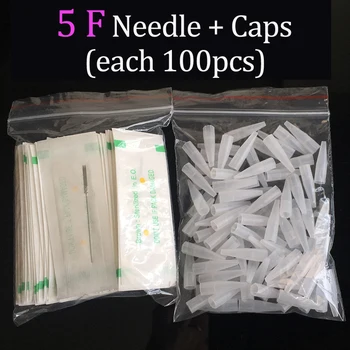 

100pcs 0.35mm 5F Tattoo Needles For Machine 5 Flat Pins Microblading 3D Eyeliner Bleached Lips Tattoo Permanent Makeup