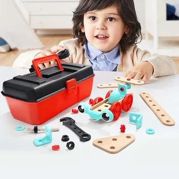 

Nut Combination Disassembly Toolbox Educational Boys Toys Children's Screw Nut Assembly Baby Hands-on Multi-Function Repair Tool