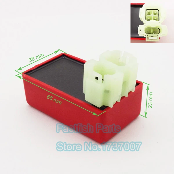 Circular Round 6 Pin CDI Red Racing AC Box For GY6 50cc 125cc 150cc Scooter Go Kart High Performance Engine Motoparts |