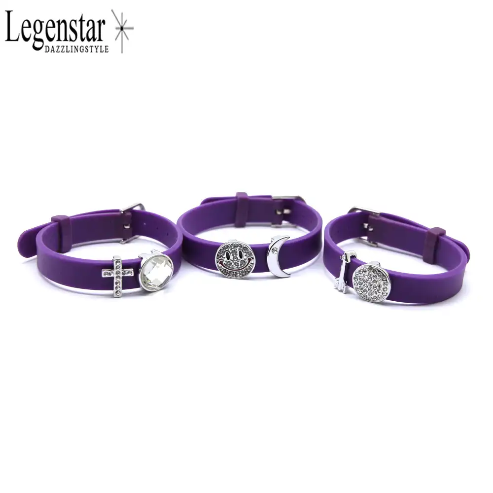 Legenst Slide Charm Bracelet Silicone Skin Wristband Legenst Slide Charm Bracelet Silicone