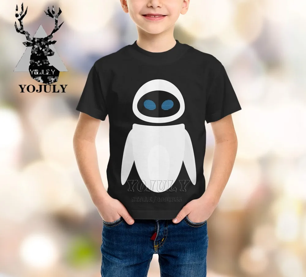 YOJULY Robot WALL. E/футболка с 3d принтом для мальчиков и девочек-подростков детская Милая футболка с короткими рукавами Топы, детская одежда лето A111