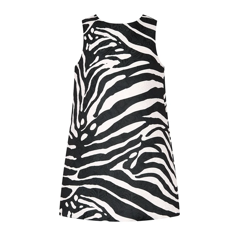 Girls Princess Dress Zebra Pattern Printed Kids Dresses for Girls Robe Fille Sleeveless Baby
