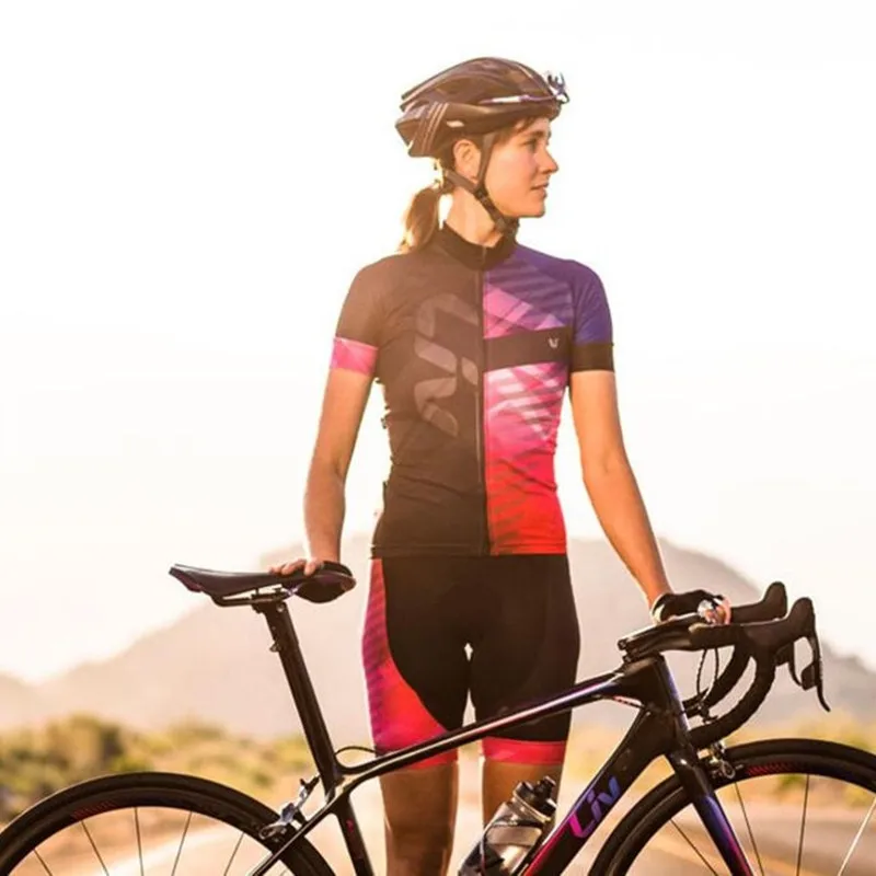 

2018 cycling liv team women Jersey 19D gel pad bibs shorts set bike shirts Maillots Bike Riding Wear Ropa Ciclismo Fiets Kleding