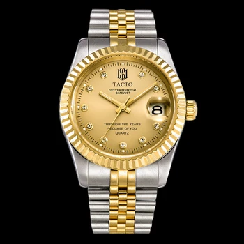 

Luxury TACTO Fashion Classic Men's Quartz Watches Classic Design Gold Male Watches Relogio Masculino Horloges Erkek Saat