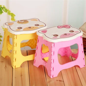 

Cartoon chair baby kids children cute plastic folding chair portable home fishing stool