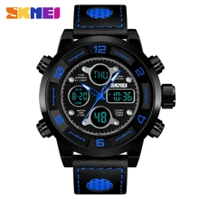 Top SKMEI Luxury Sports Military Watch Men Quartz Clock Male Waterproof Leather Analog Digital Mens Watches Relogio Masculino Top SKMEI Luxury Sports Military Watch Men Quartz Clock Male Waterproof Leather Analog Digital Mens Watches Relogio Masculino