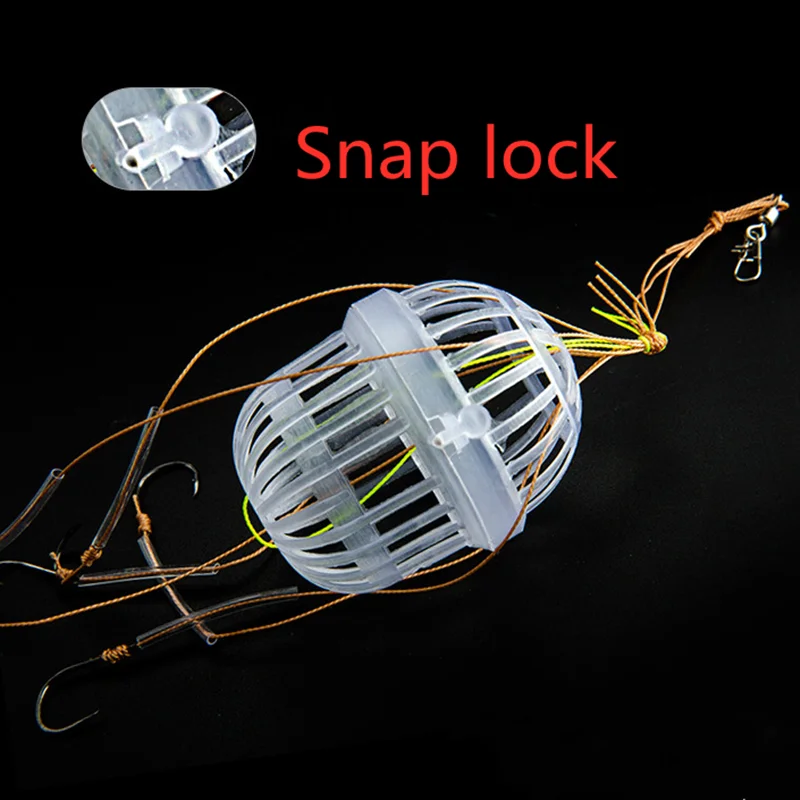 

Hot Explosion Fishing Hooks Spherical Sea Box Monsters with Six Strong Carbon Steel Fishing Feeder Jig Head Accessories