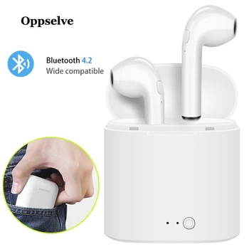 

Oppselve I7S TWS Mini Bluetooth Headphones Portable Wireless Earphones With Charging Box Stereo Sports Noise Cancelling Headsets