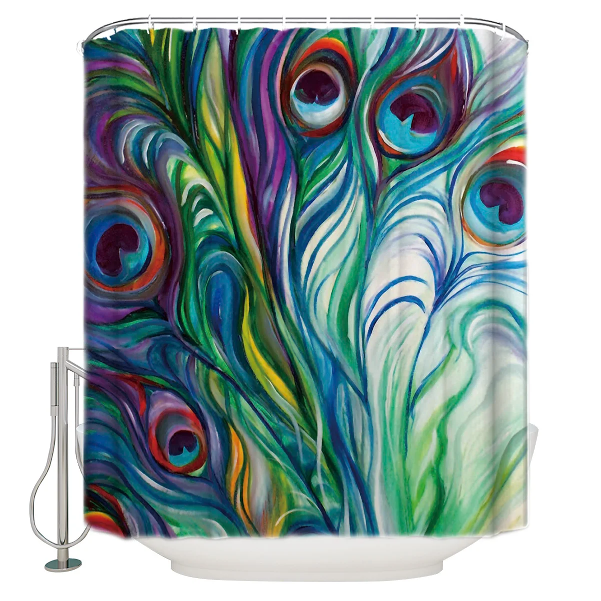 Abstract Line Art Bathroom Shower Curtains Bathroom Accessories Shower