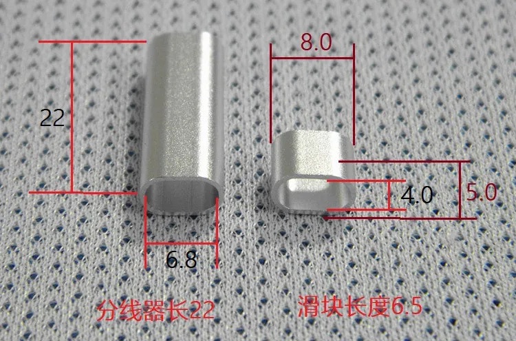 LN006155 Full Metal Headphone Audio Y Splitter Adapter For Pure Silver Flat DIY Custom Cable Dia 6 8mm 4mm