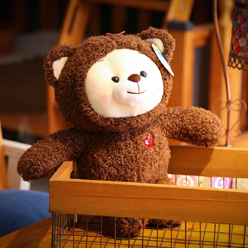 25cm 38cm 50cm Kawaii Plush Beer Family Rainbow Ruby Stuffed Animals Doll Beer Baby Mon And Father Kids Gift For Baby Girl Toy Aliexpress