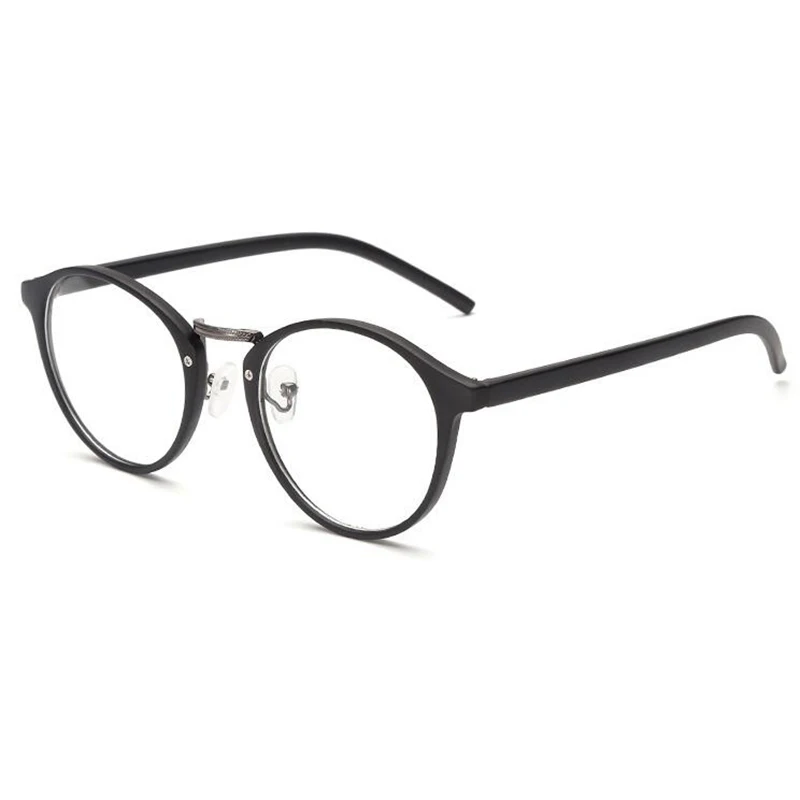 Крутые очки для мужчин и женщин, ретро очки в пластиковой металлической оправе, оптические овальные диоптрийные очки-1,0-1,5-2,0-2,5-3,0-3,5-4,0-6,0 - Цвет оправы: matte frame