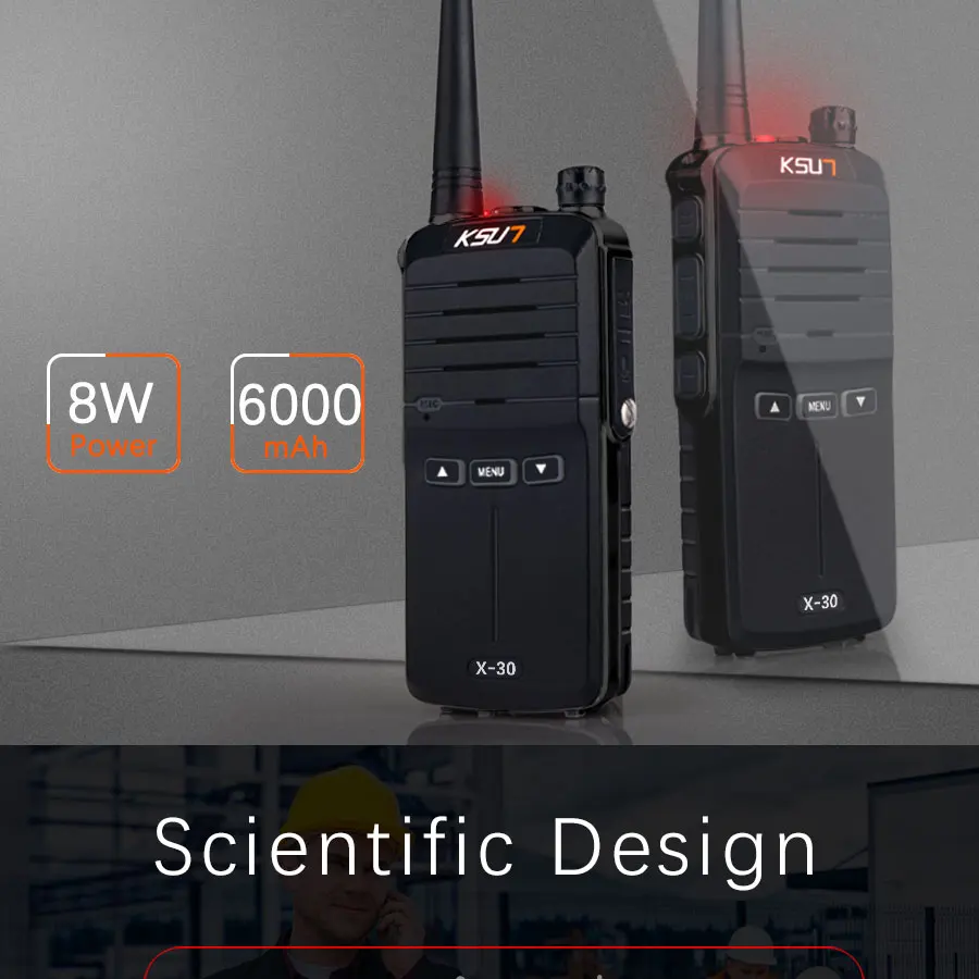 KSUN X-30 портативная рация 8 W высокой Мощность UHF Handheld двухстороннее Портативная радиостанция для радиолюбителя КВ трансивер любительской