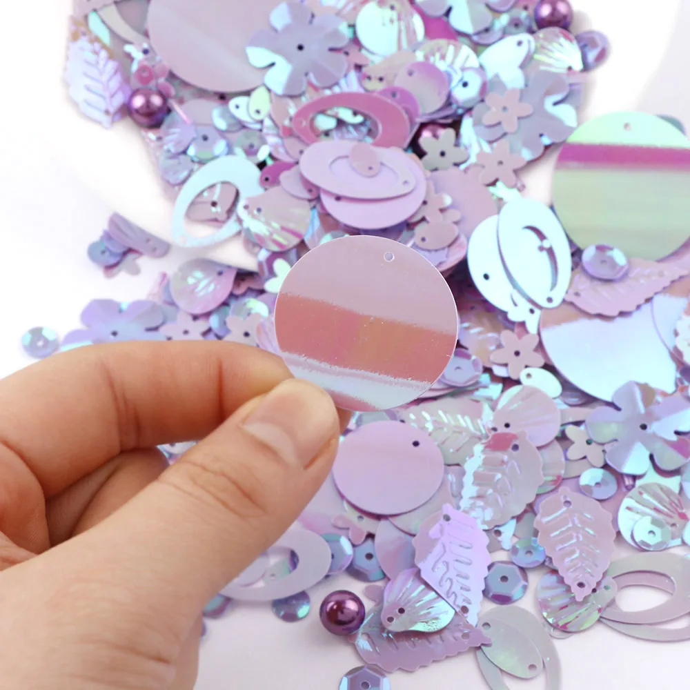 

30g Mini PVC Perforation Round Multicolor Plastic Loose Sequins Sewing Wedding Craft Women DIY Bracelet Necklace Jewelry Making