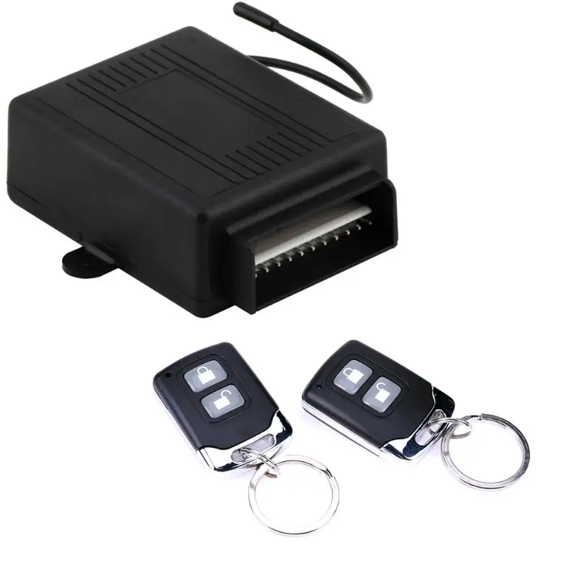 Universal Car Alarm Systems Auto Remote Central Kit Door Lock Locking Vehicle Keyless Entry System with 2 Remote Controllers