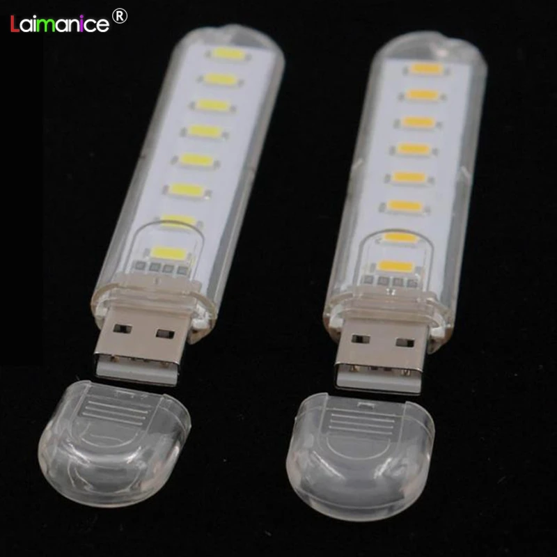 Портативный USB LED ночник 3 8 брелок 5V настольная лампа для чтения Кемпинг книга