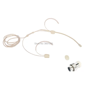 

Pro Headset Head-mounted Headworn Omidirectional Microphone Connector Mini XLR 4PIN Lock For Mipro