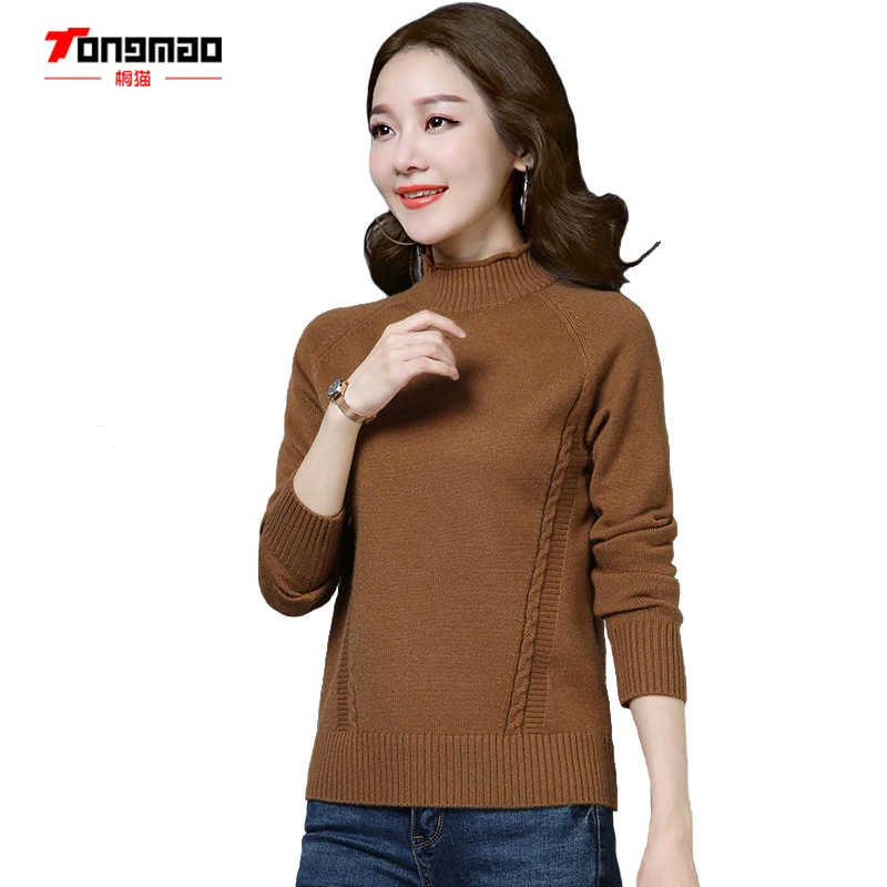 

TONGMAO Women knitted pullovers Long Sleeve Turtleneck Solid Female Pullover Tops Blouse Shirt pullovers winter women clothing