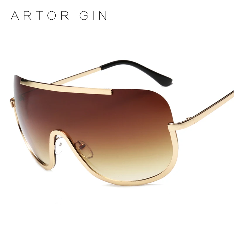 Artorigin негабаритных Для женщин Солнцезащитные очки для женщин оттенок Цвет объектив женские очки прозрачные линзы Очки Для женщин сиамские объектив очки AT006