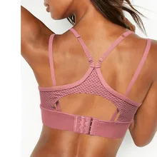 Женский укороченный топ с регулируемыми бретельками для спортзала и фитнеса, бюстгальтер с подушечками для йоги, спортивный бюстгальтер пуш-ап для бега, нижнее белье