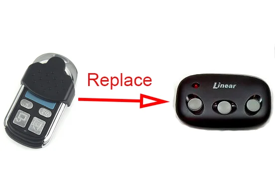 

Linear Mega code 3-Button Garage Door replacement Remote 318MHZ