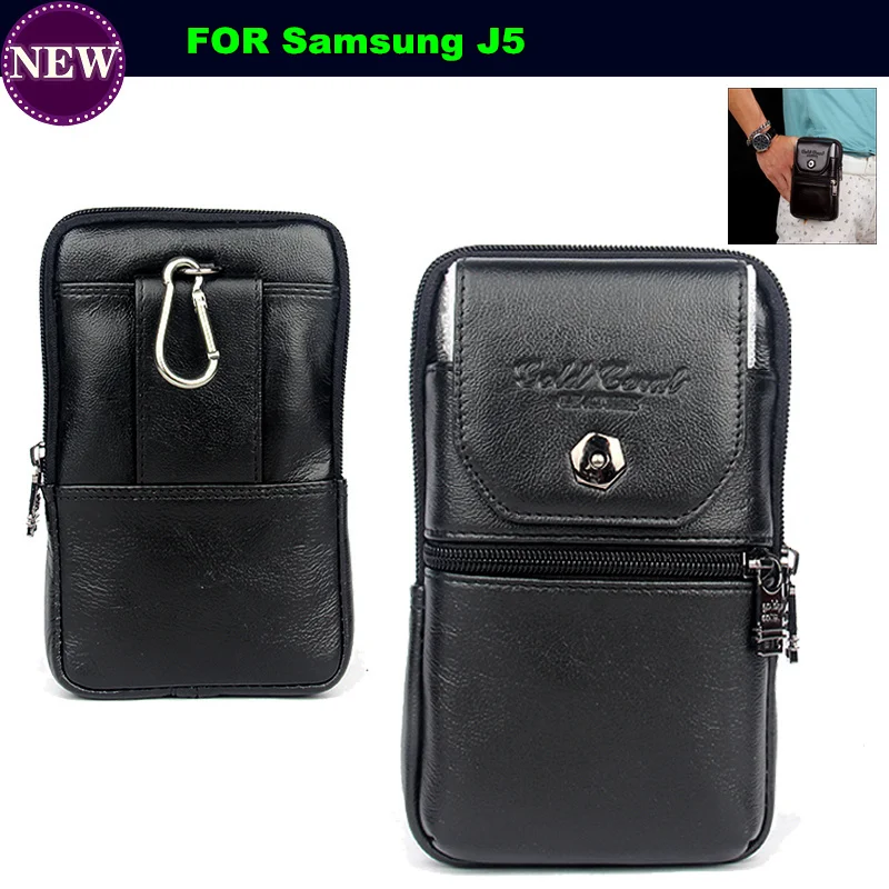 

Genuine Leather Carry Belt Clip Pouch Waist Purse Case Cover for Samsung J5 Prime SM-G570F Phone Bag Free Shipping