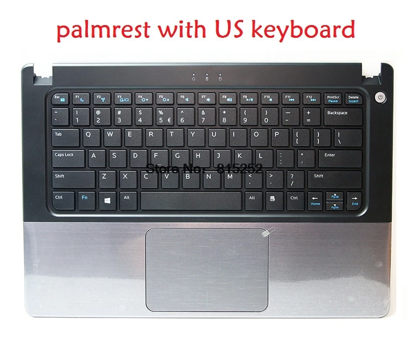 Ноутбук Palmrest для DELL для Vostro 5460 5470 5480 056M9X 0Y3X62 Y3X62 053JW1 53JW1 0VDCHK 06PDJY 6PDJY с клавиатурой - Цвет: Gray US no finger