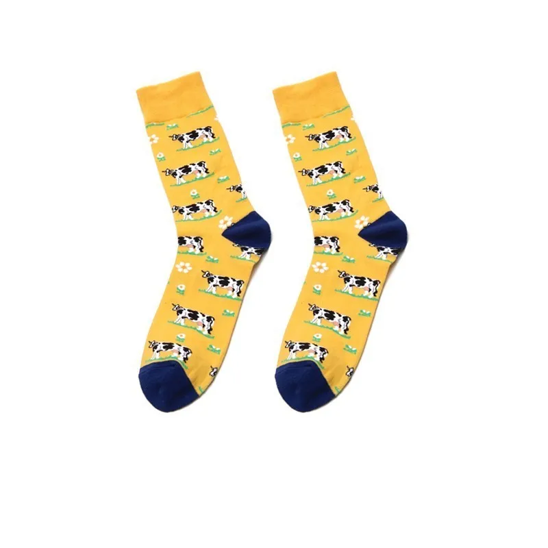 Дизайн, повседневные носки для мужчин, забавные носки в стиле Харадзюку С Рисунком медведя, панды, акулы, Кита, носки с рисунками животных для мужчин - Цвет: 9