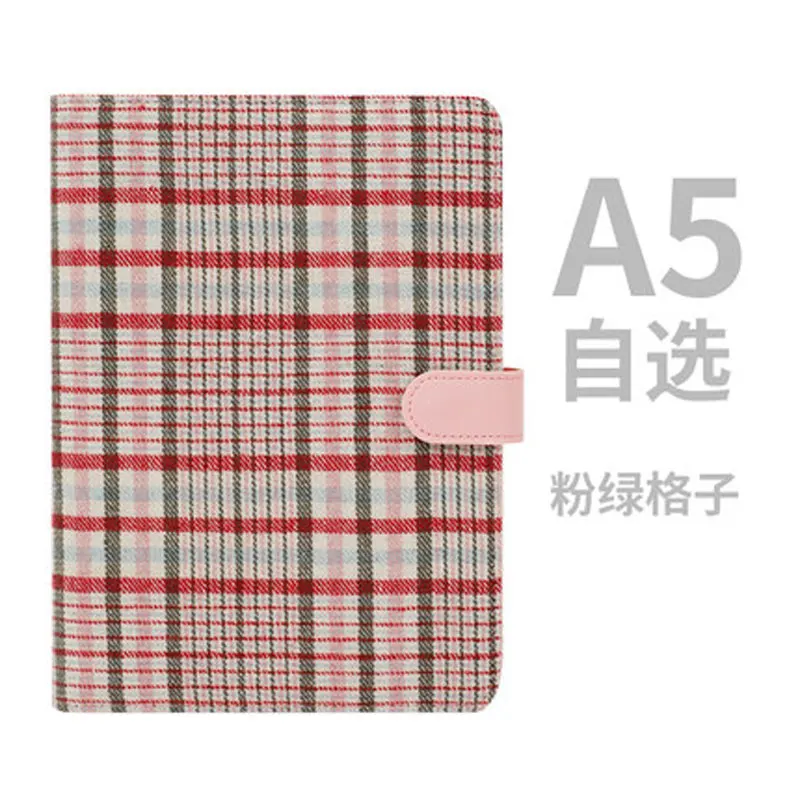 Yiwi A5 A6 тканевое покрытие планировщик ноутбуков с отрывными листами повестки дня спираль планировщик - Цвет: A5 Pink