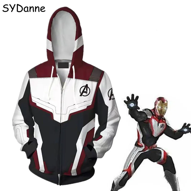 Мстители Endgame Quantum Realm косплэй костюм Капитан Америка свитер с капюшоном супергерой Железный пальто, куртка, худи для мужчин женщин