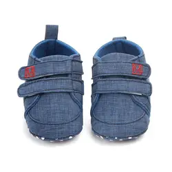 Новорожденных Для маленьких мальчиков обувь первые ходоки Демисезонный для маленьких мальчиков мягкая подошва обувь детская Брезентовая