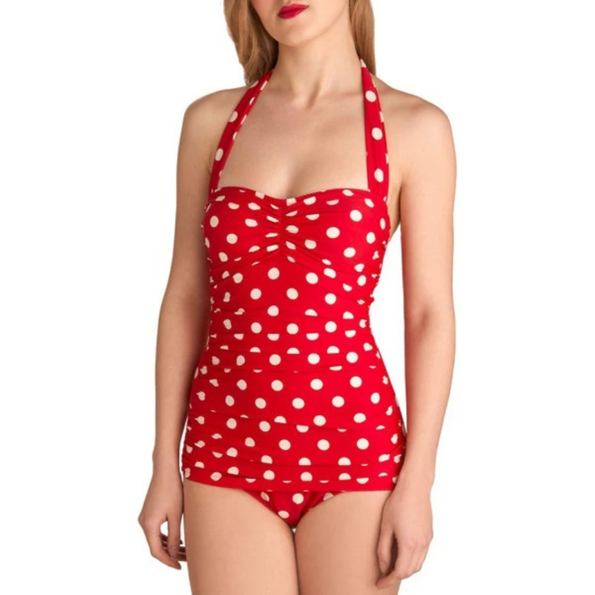 

Premium Sexy Floral 3 Colors Monokini Dot One Piece Swimsuits Gifts Swimming Suits Sets One-piece Swimwear For Women Girls